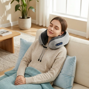 Novelya U-Shape Travel Neck Pillow — Heated Kneading & Vibration Massage