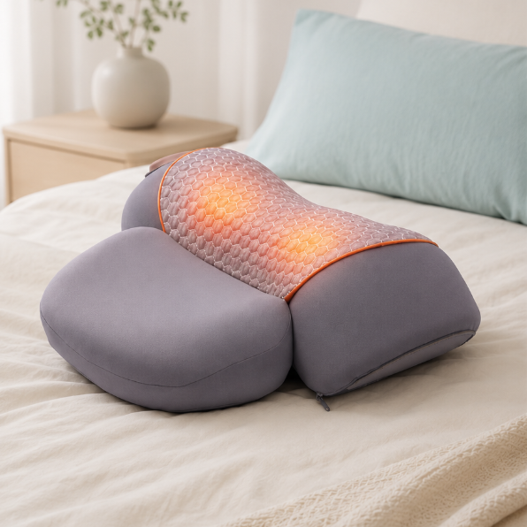 Novelya 3-in-1 Neck Comfort Pillow — Heated Massage & Traction Support