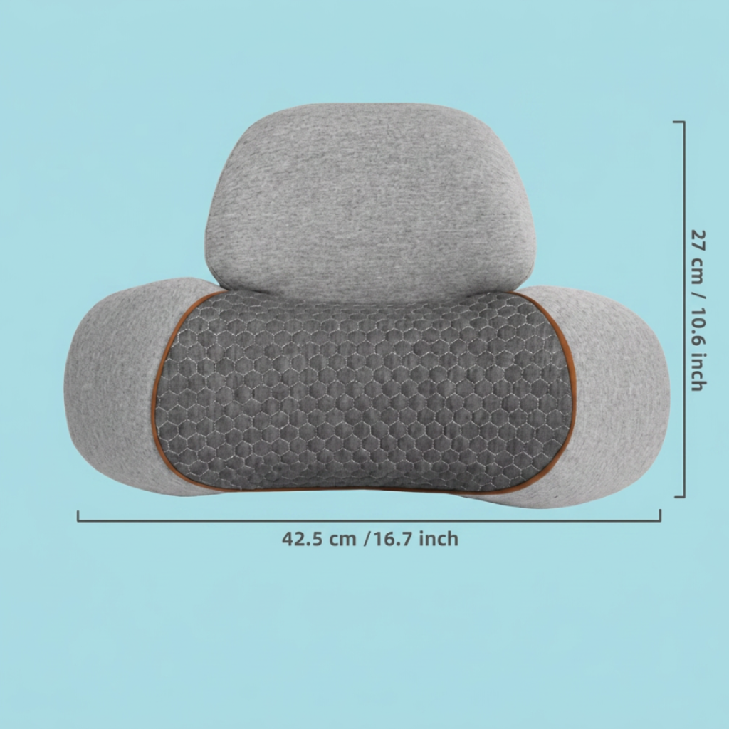 Novelya 3-in-1 Neck Comfort Pillow — Heated Massage & Traction Support