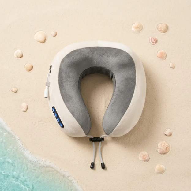 Novelya U-Shape Travel Neck Pillow — Heated Kneading & Vibration Massage