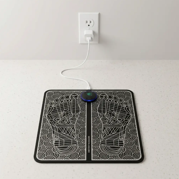 Novelya EMS Foot Massage Mat — Rechargeable Muscle Stimulation with Remote