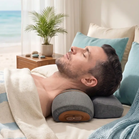 Novelya 3-in-1 Neck Comfort Pillow — Heated Massage & Traction Support